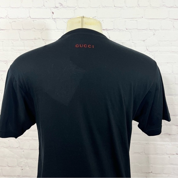 GUCCI FELINE graphic tee beautiful details of beads & Sequins in XXS fits large - Picture 3 of 15